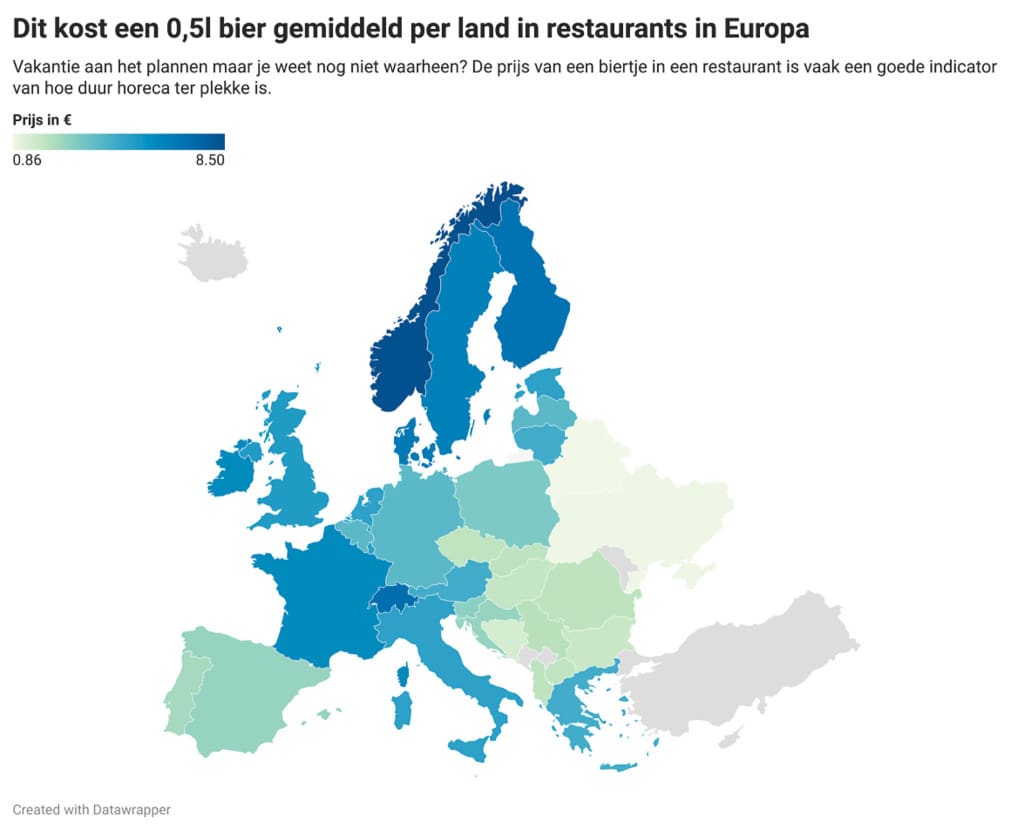 , Dit zijn de goedkoopste <strong>bierprijzen van Europa</strong>