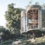 unieke boomhut, Unieke boomhut met panoramisch uitzicht in Kaapstad