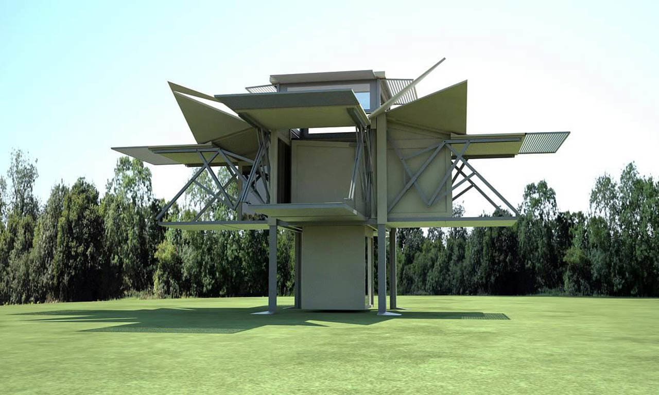 Met een uitvouwend huis van Ten Fold Engineering de wereld rond