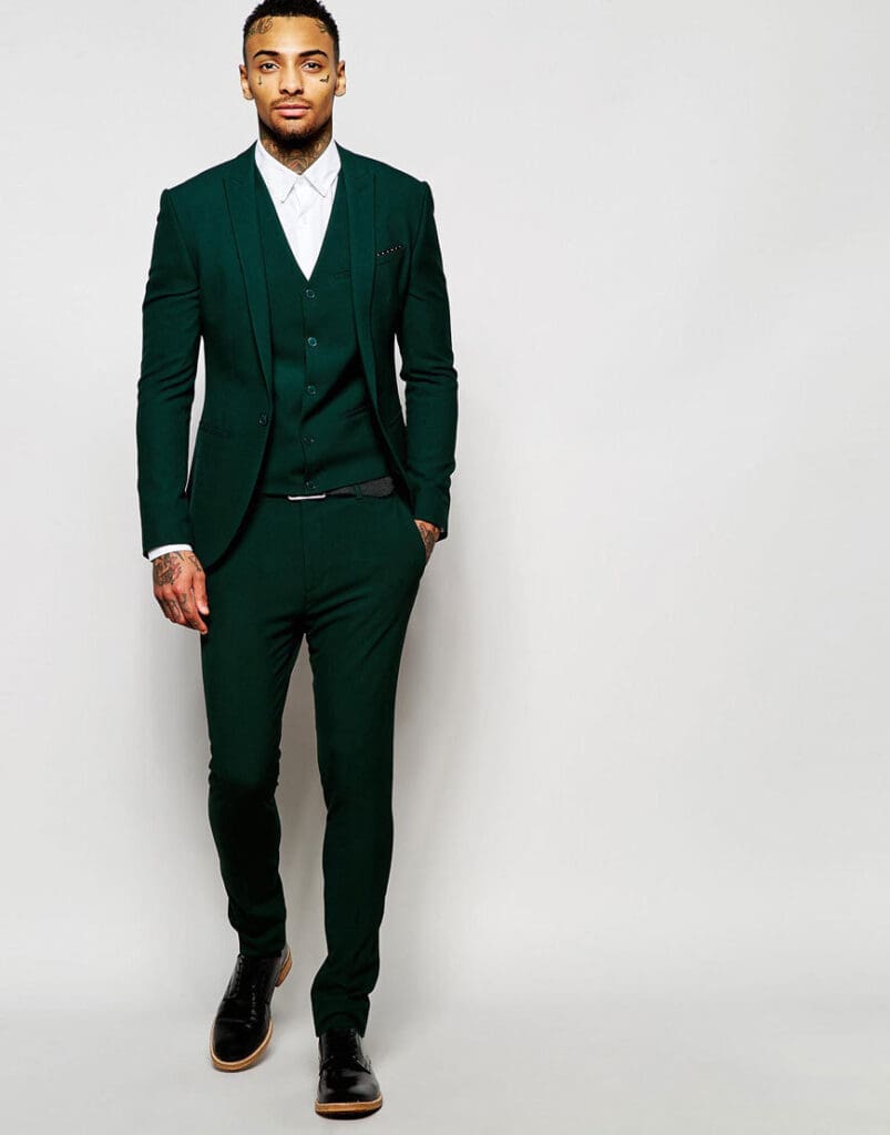 Asos green suit 2
