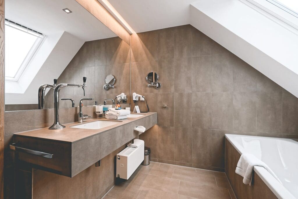 Goals: dit hotel heeft badkamers met een eigen biertap