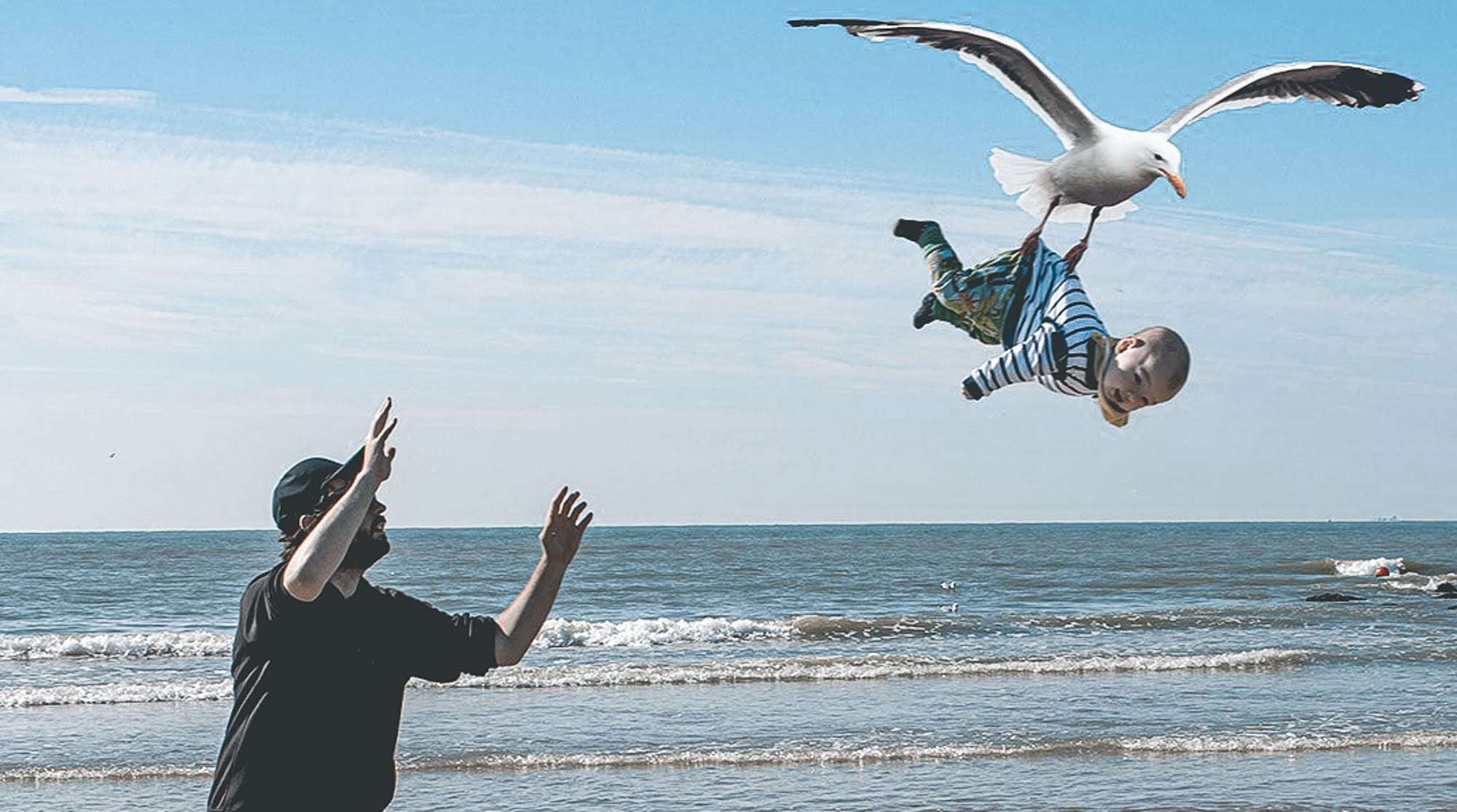Photoshop-koning breekt Insta met geniale vader-kind-foto’s