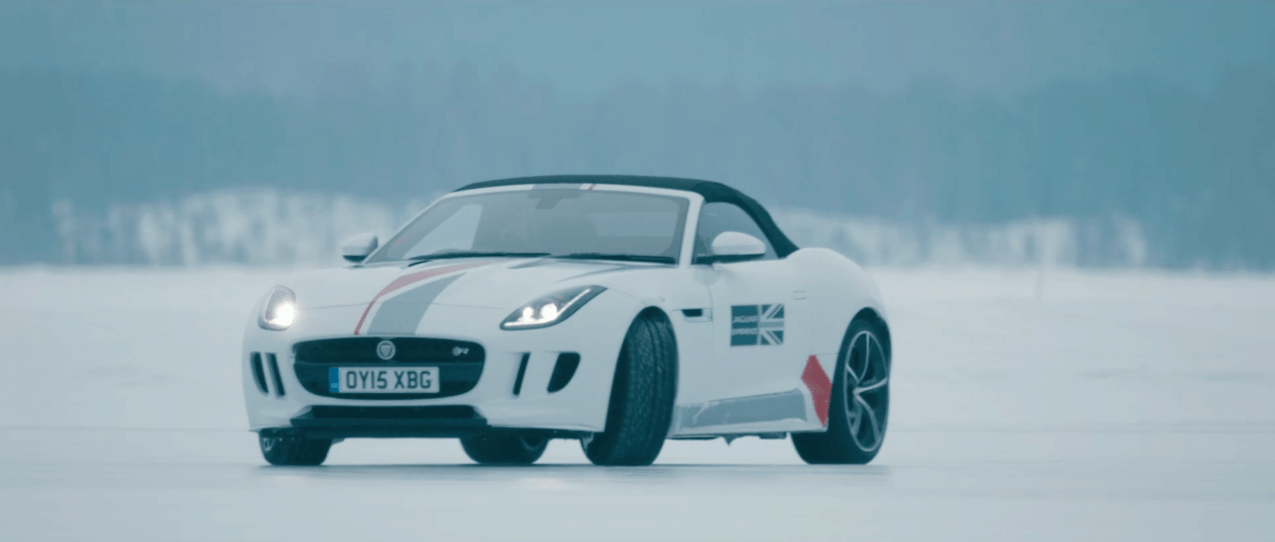 Jaguar F-Type R on Ice