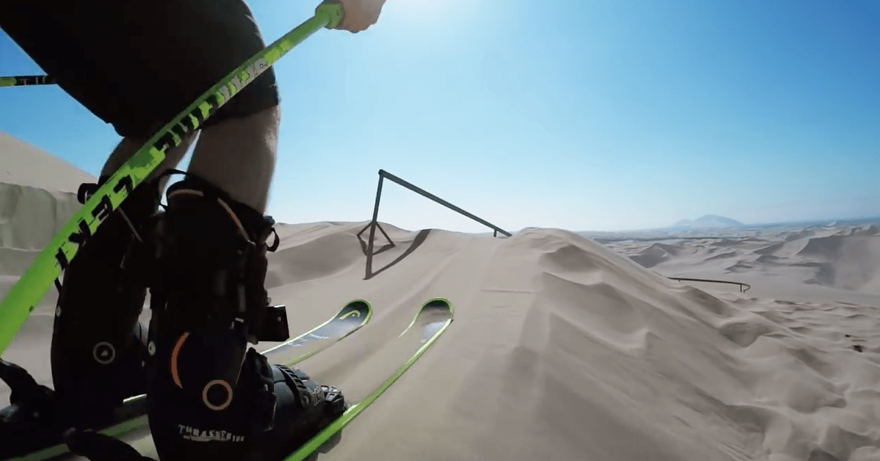 zandduin skiën gopro