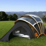 Orange solar tent