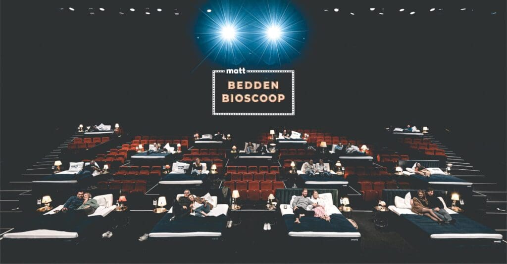 Eerste beddenbioscoop van Nederland is een droom voor luie filmliefhebbers