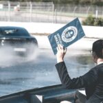 , Porsche Taycan drift op Hockenheimring het Guinness World Records boek in