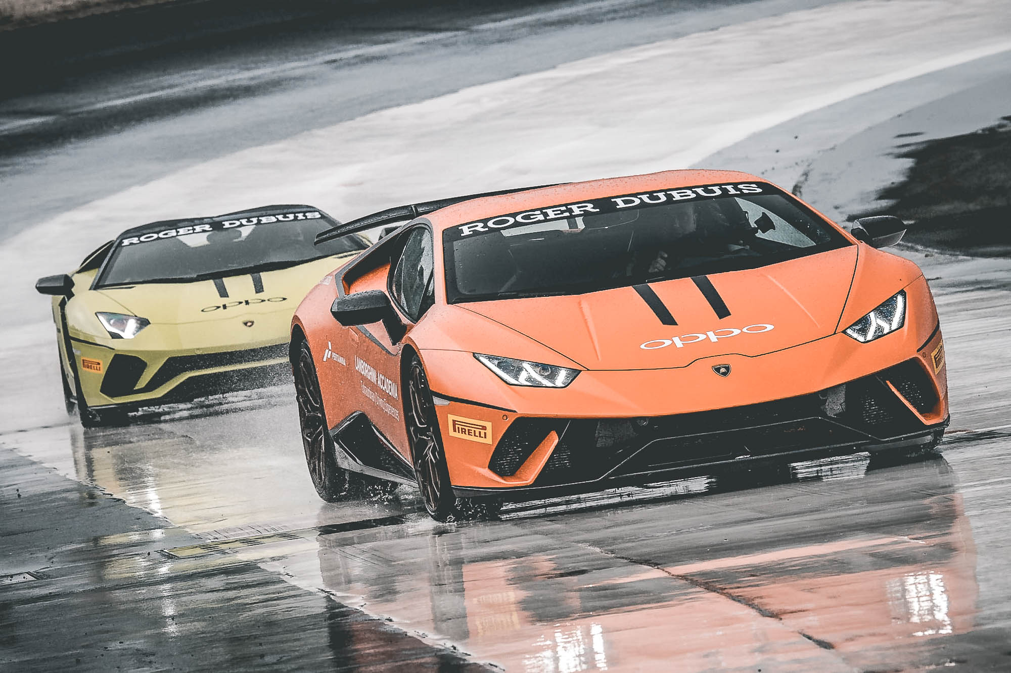 Met Lamborghini en Oppo het circuit op