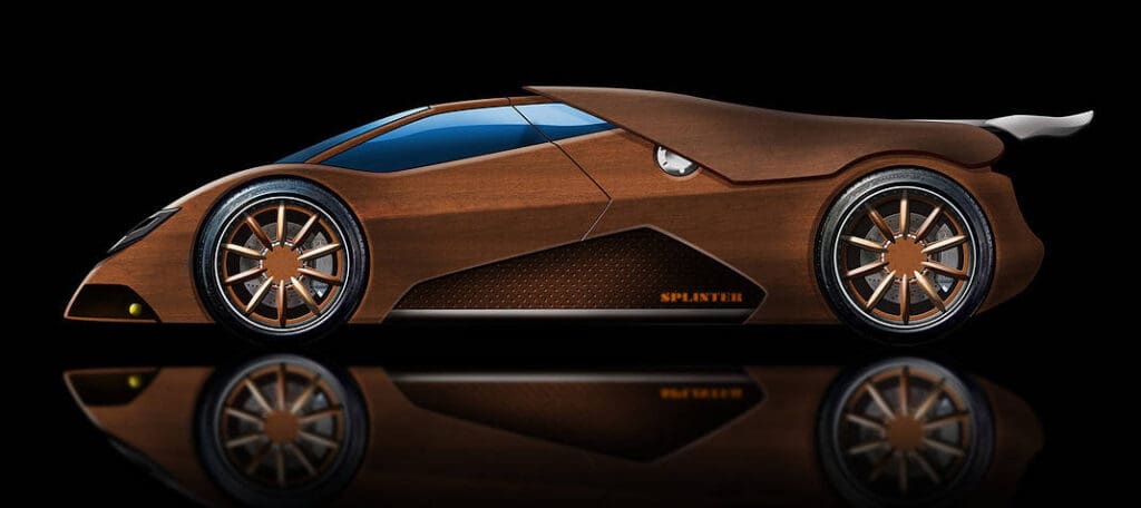 Supercar van hout