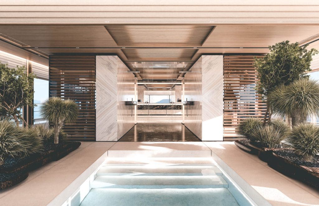 sinot poetry, Dit <strong>130 meter lange megajacht</strong> krijgt een eigen beachclub