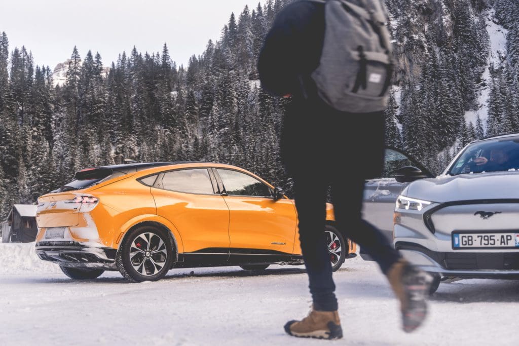 , Ice drifting in de Alpen met de <strong>Mustang Mach-E GT</strong>