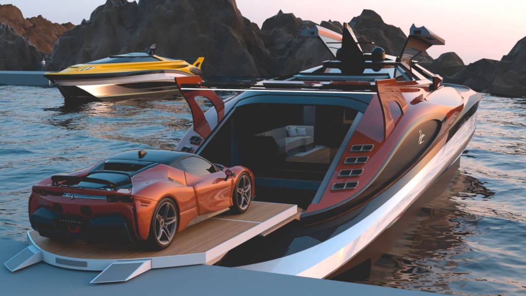 Ferrari nu ook op het water met GTM van Lazzarini