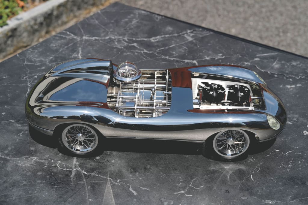 Half retro sportwagen, half horloge: L’Epee Time Fast II Clock