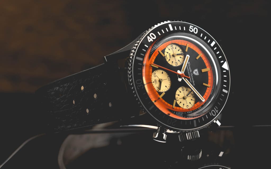 Deze Nivada Chronoking ademt de stijl van Paul Newman