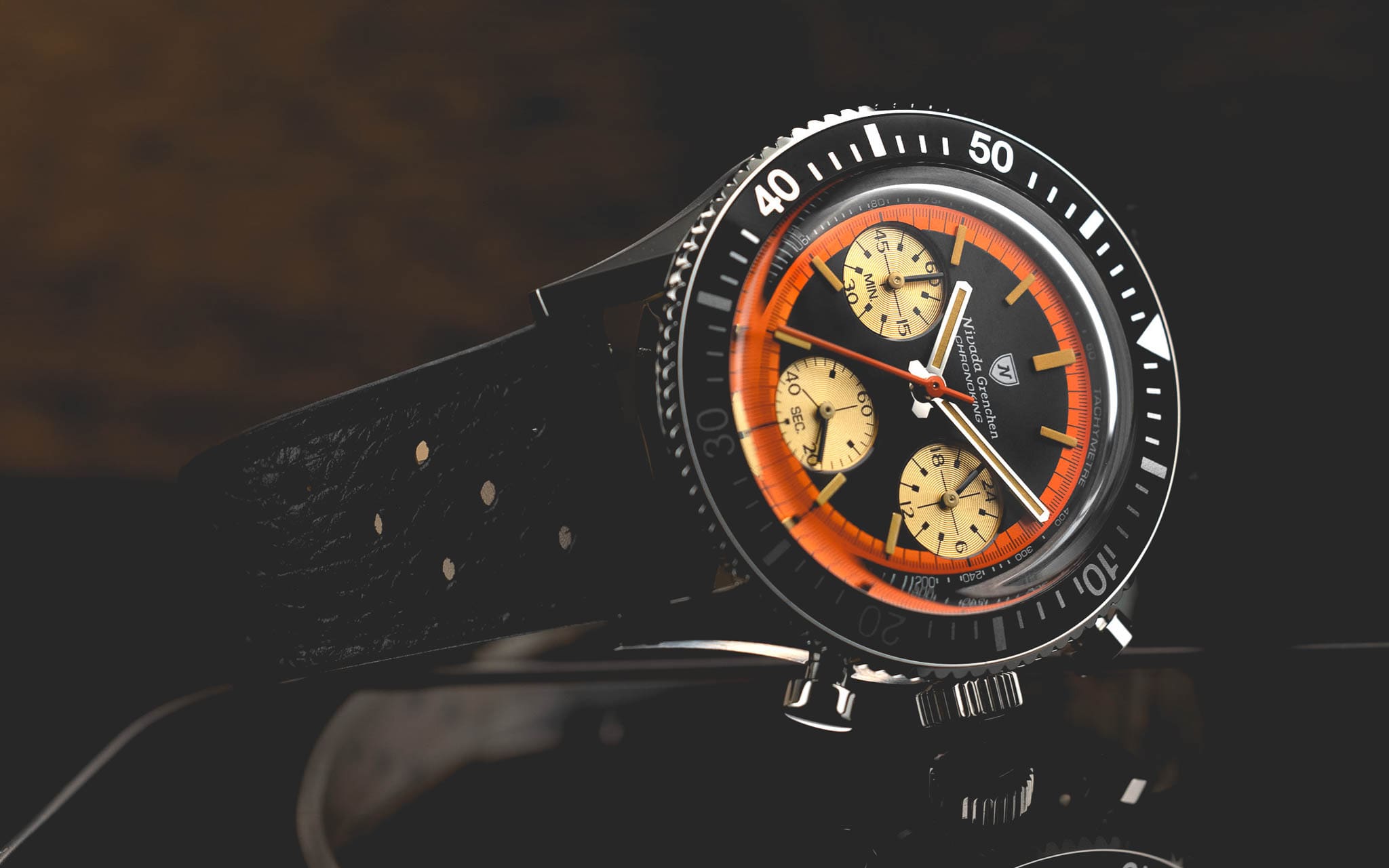 Deze Nivada Chronoking ademt de stijl van Paul Newman