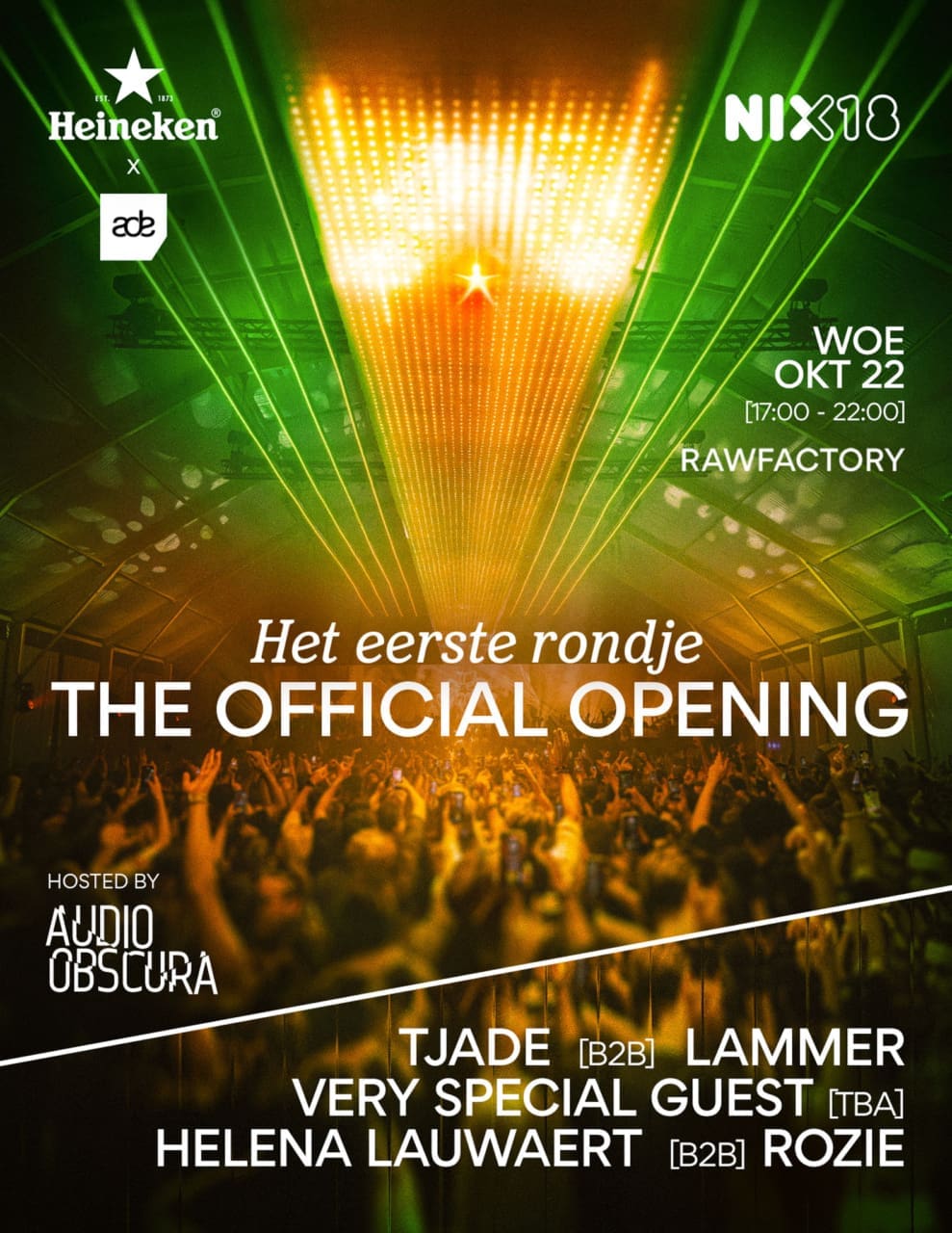 , Beuk ADE open in de G-Star RAWFACTORY w/ <strong>Heineken en Audio Obscura</strong>